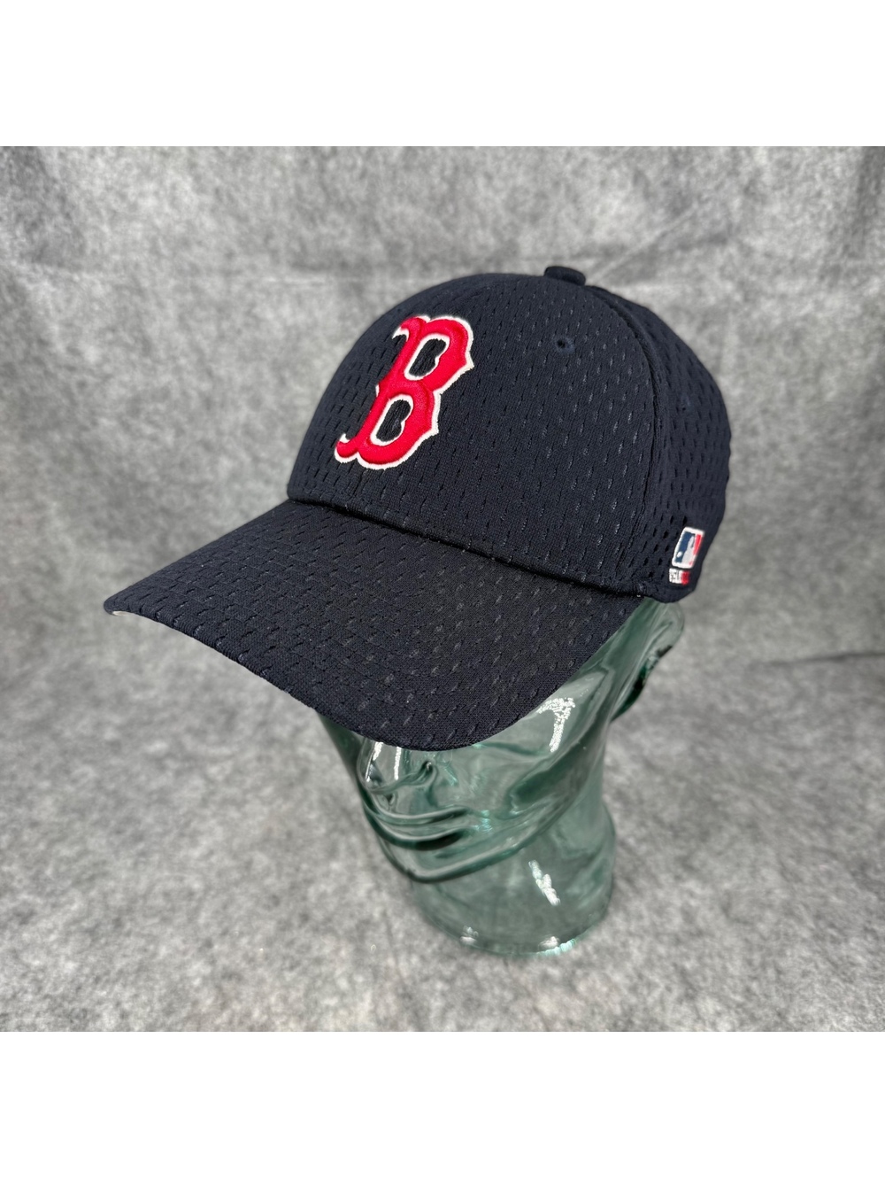 Team MLB Boston Red Sox Flex Stretch Cap Hat Navy Red White Adult Size S/M 888